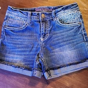 Girls Red camel shorts size 10